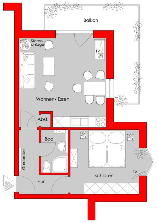 Apartamento Residenz Albatros Cuxhaven Exterior foto